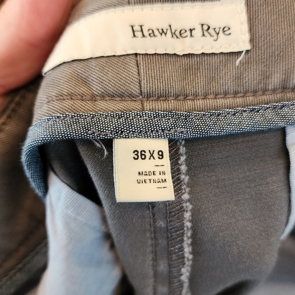 NWT Hawker Rye Stitch Fix essential wash chino short grey granite. Men's 36. - Picture 11 of 16